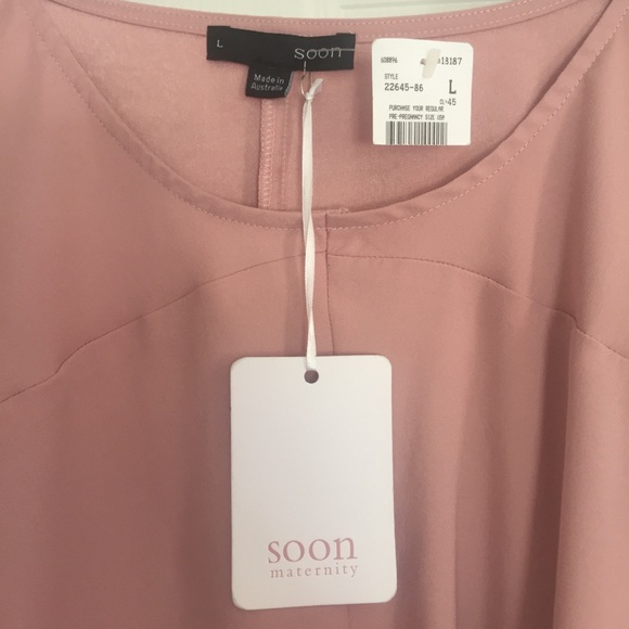 SOON Maternity dress ‘Cara Drape’ AU brand. Silky - Picture 5 of 8